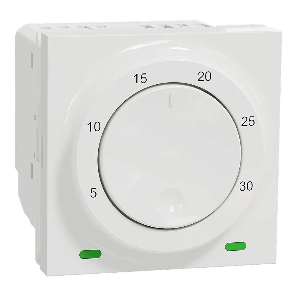 Термостат кімнатний вбудований датчик 8 А білий Unica New Schneider Electric NU350118