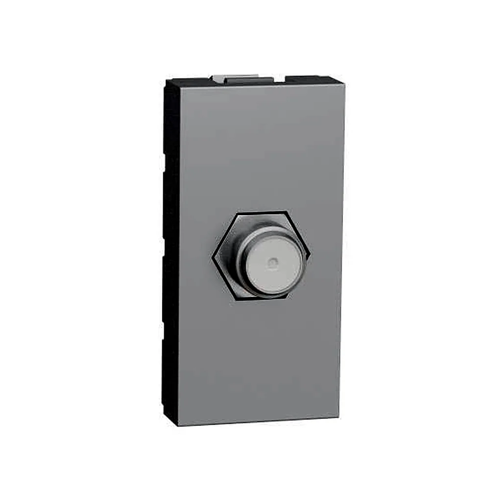 Розетка Coaxial F-type, 1 мод алюміній, Unica New, NU346830, Schneider Electric