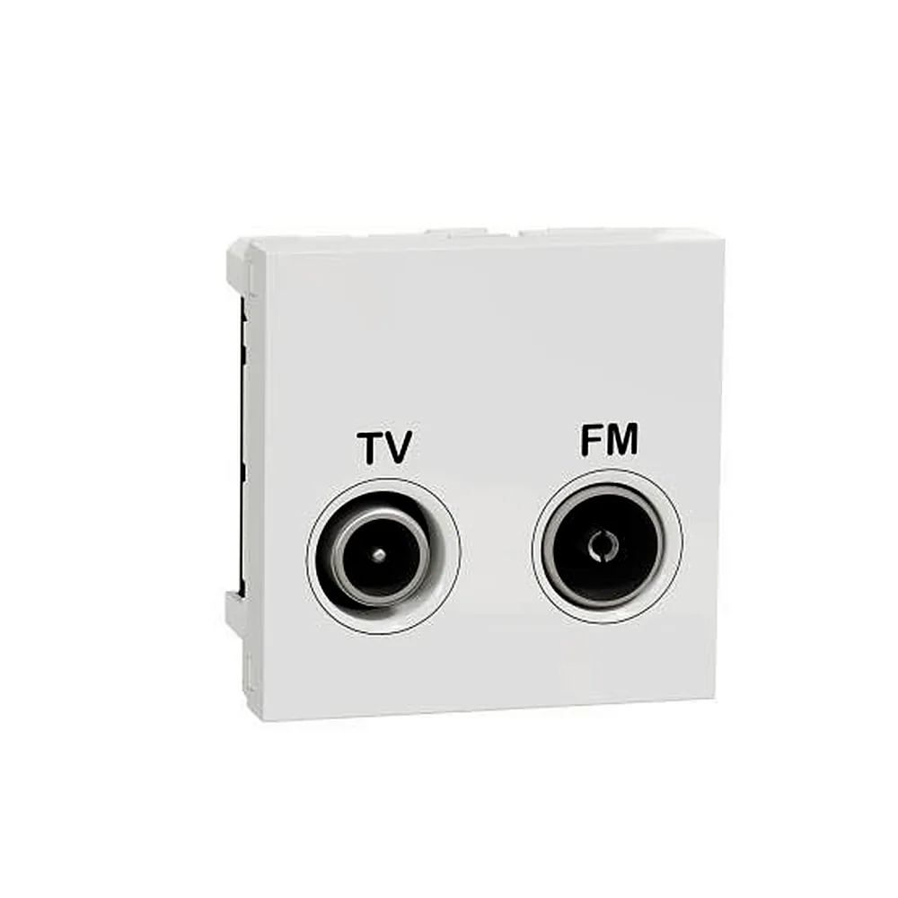 Розетка TV R кінц, 2 мод білий, Unica New, NU345218, Schneider Electric