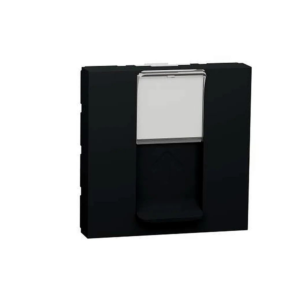 Розетка комп'ютерна RJ45, один кат.6 STP, 2 мод антрацит, Unica New, NU341754, Schneider Electric