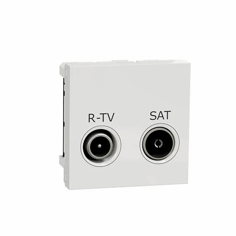 Розетка R-TV SAT один, 2 мод білий, Unica New, NU345418, Schneider Electric