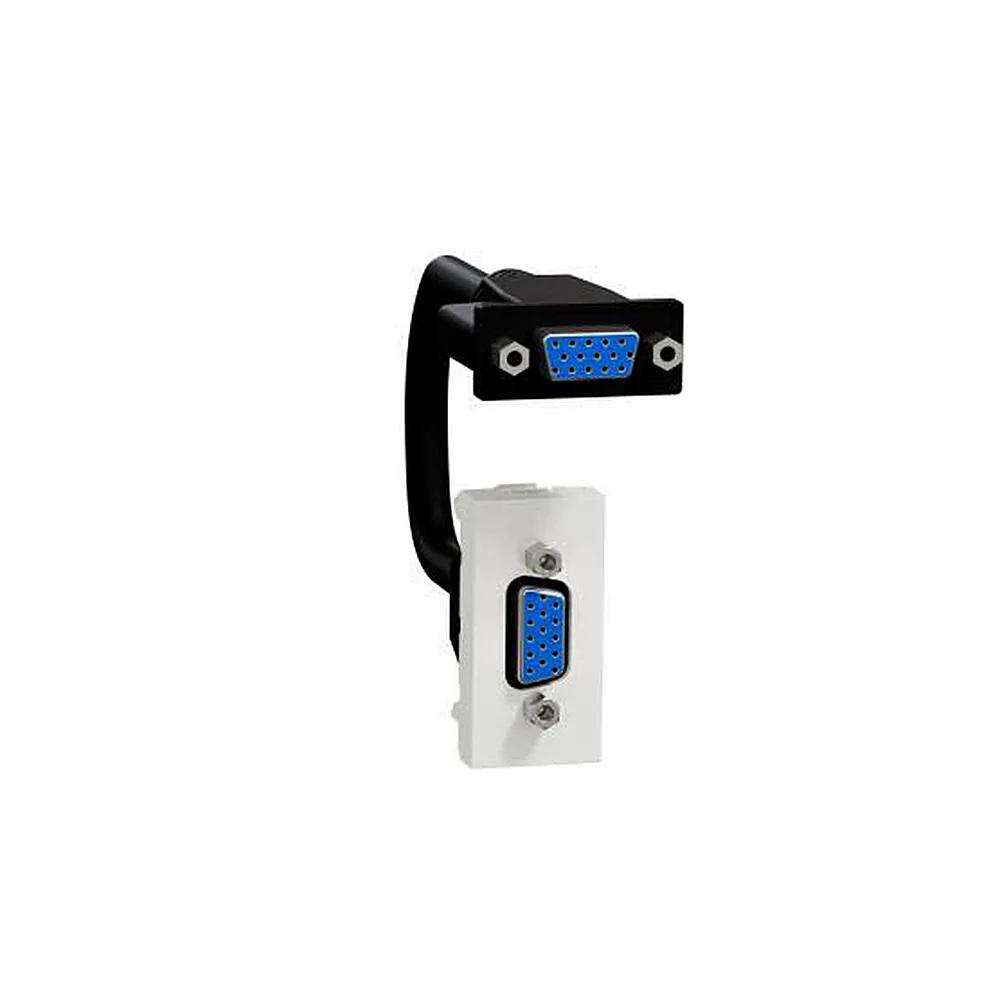 Розетка HD15 female (VGA) 1 мод білий, Unica New, NU343218, Schneider Electric