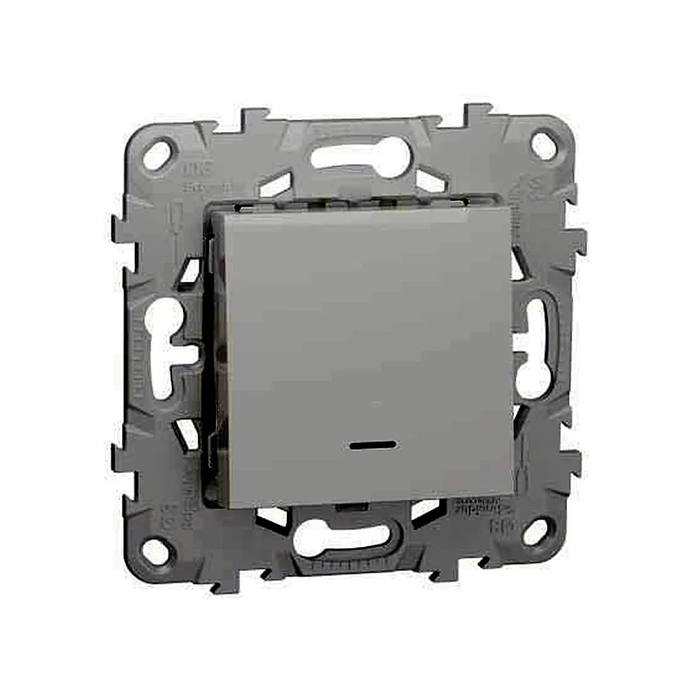Вимикач 1-кл. з підсв., сх. 1а, 10А білий, Unica New, NU520118N, Schneider Electric
