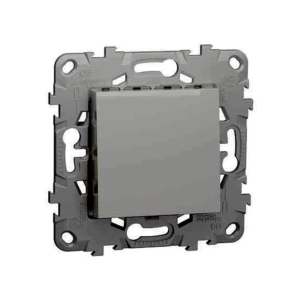 Вимикач 1-кл. кнопк. сх.1 10А білий, Unica New, NU520618, Schneider Electric
