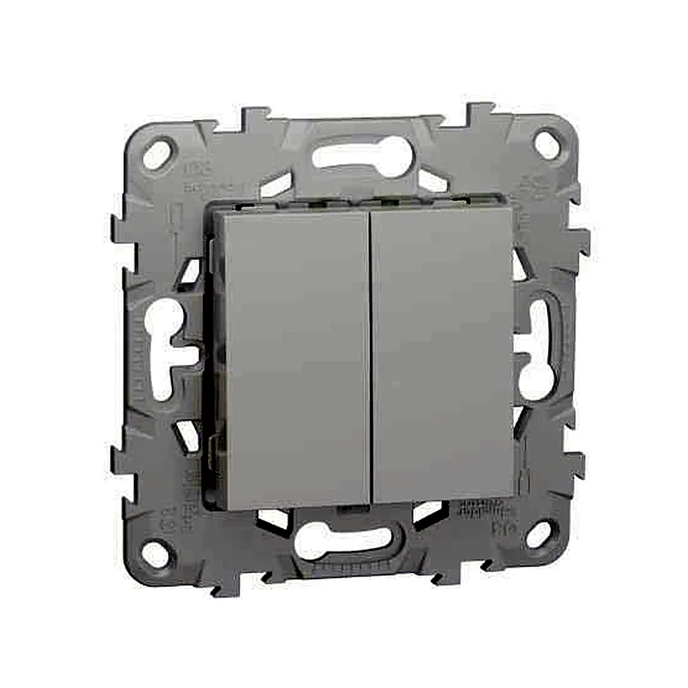Вимикач 2-кл. сх.5 10А білий, Unica New, NU521118, Schneider Electric