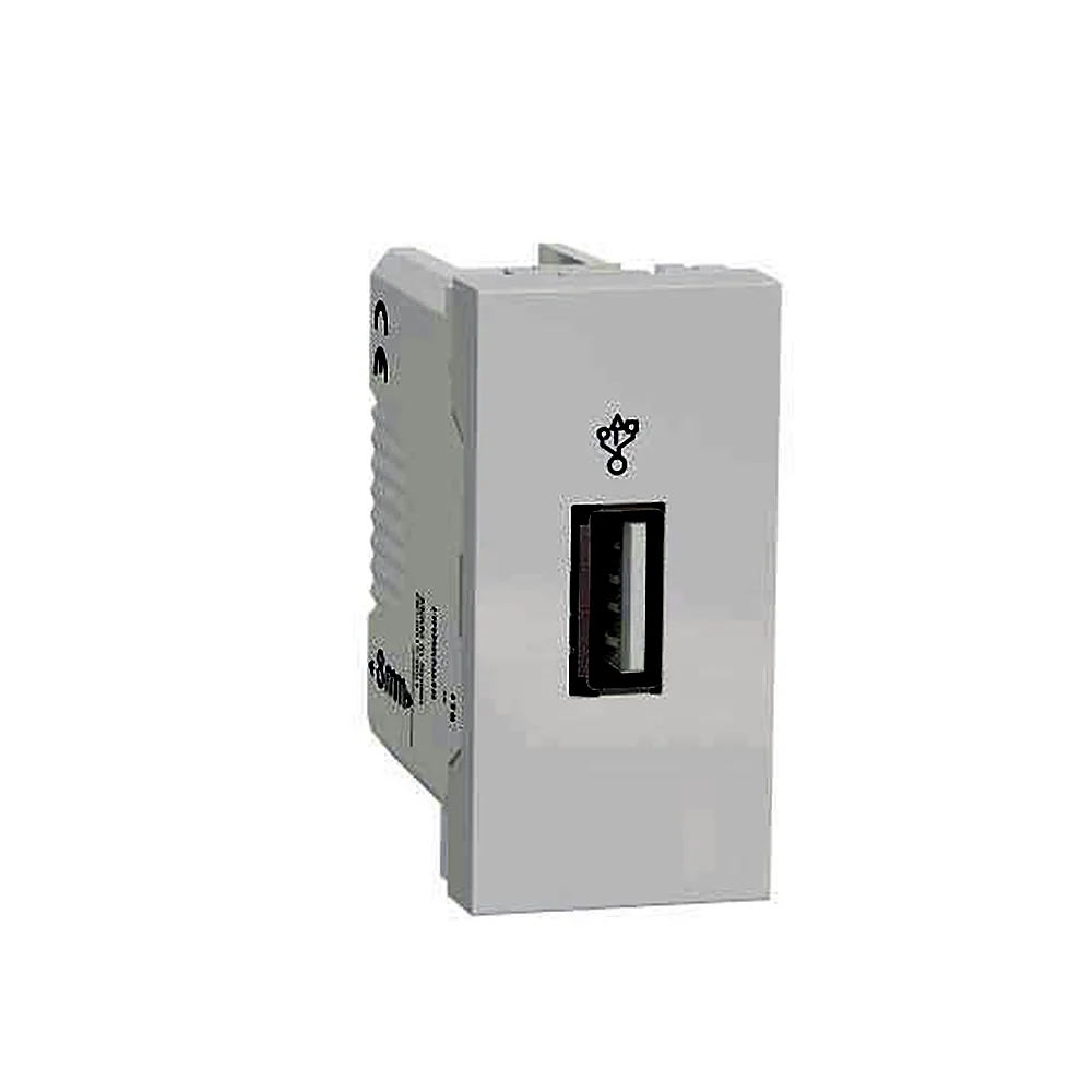 USB-коннектор 1 мод білий, Unica New, NU342918, Schneider Electric