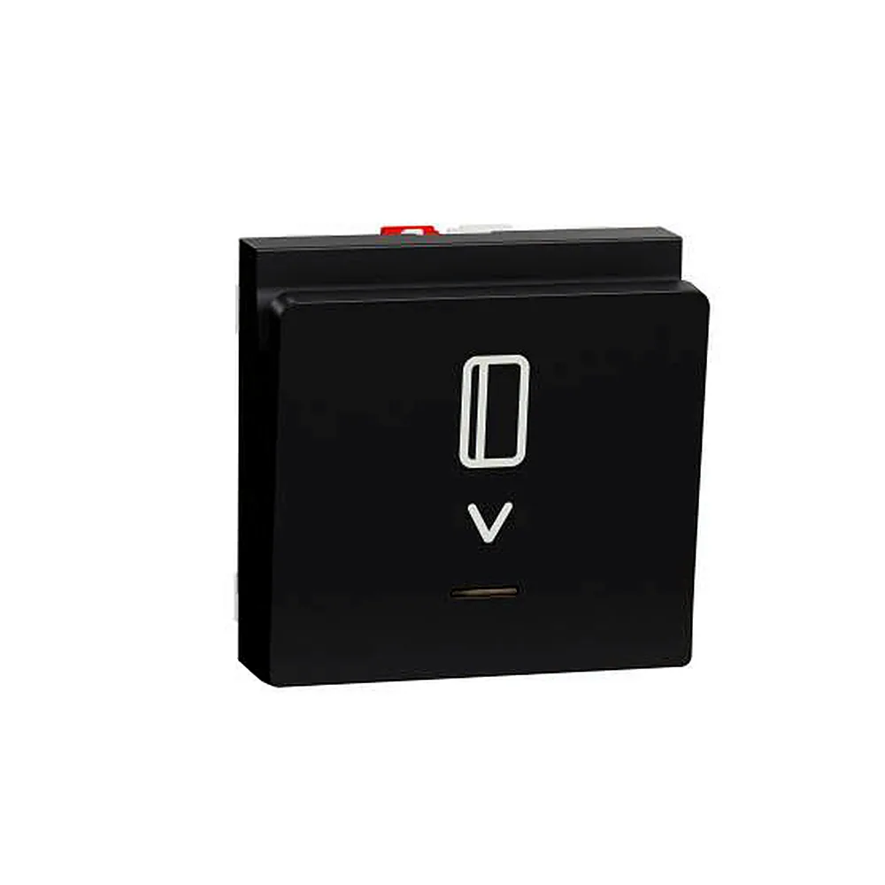 Вимикач карт., з підсв.10А, 2 мод антрацит, Unica New, NU328354, Schneider Electric