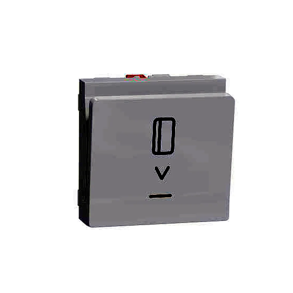 Вимикач карт., з підсв.10А, 2 мод білий, Unica New, NU328318, Schneider Electric
