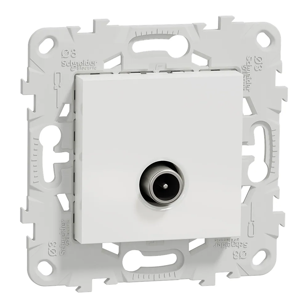 Розетка TV кінцева біла Unica New Schneider Electric NU546418