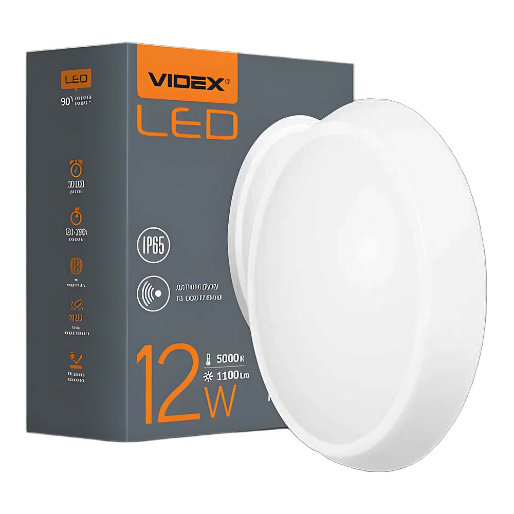 Світильник ЖКГ овальний 12 Вт 5000 K 220 В білий сенсорний LED Videx VL-BHO-125PW-S