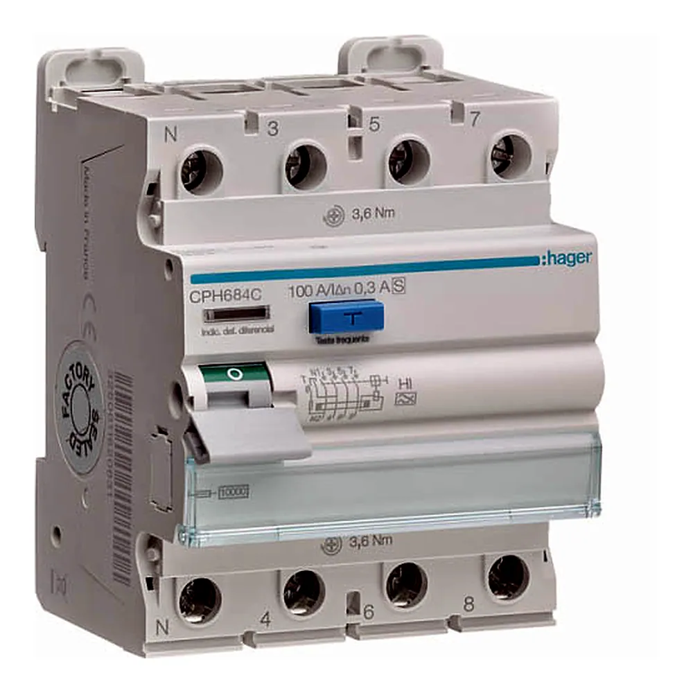 ПЗВ 4P 10kA 100A 300mA A-Hi S Hager