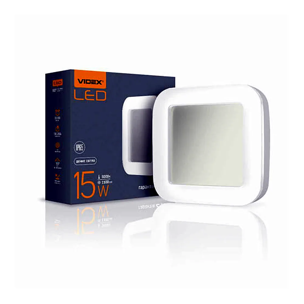LED светильник ART IP65 квадратный VIDEX 15W 5000K 220V (VL-BHFS-155)