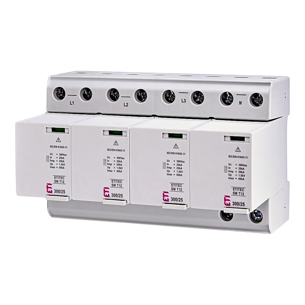 Обмежувач перенапруги ETITEC SM T12 300/25 (4+0, 8p, TNC-S), ETI