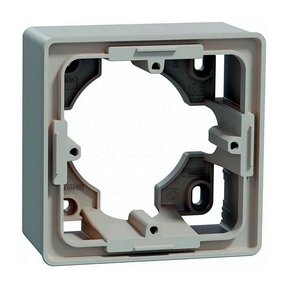 Коробка для відкр. встан. 1-пост беж, Unica New, NU800244, Schneider Electric