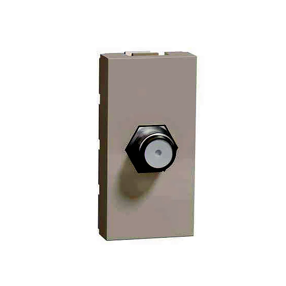 Розетка Coaxial F-type, 1 мод беж, Unica New, NU346844, Schneider Electric