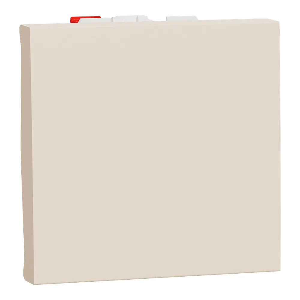 Вимикач 1-клавішний кнопкою схема 1 10 А 2 модулі бежевий Unica New Schneider Electric NU320644