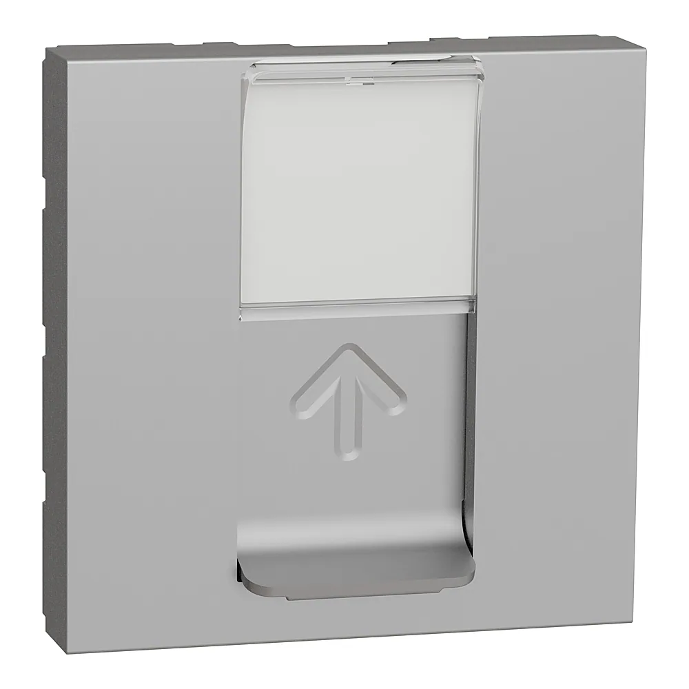 Накладка 2 модулі алюміній Unica New RJ45 Schneider Electric NU941130