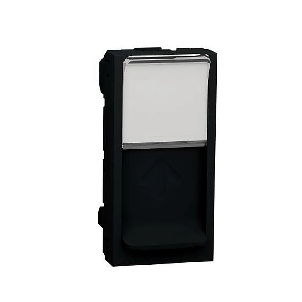 RJ45 накладка 1 мод антрацит, Unica New, NU941054, Schneider Electric