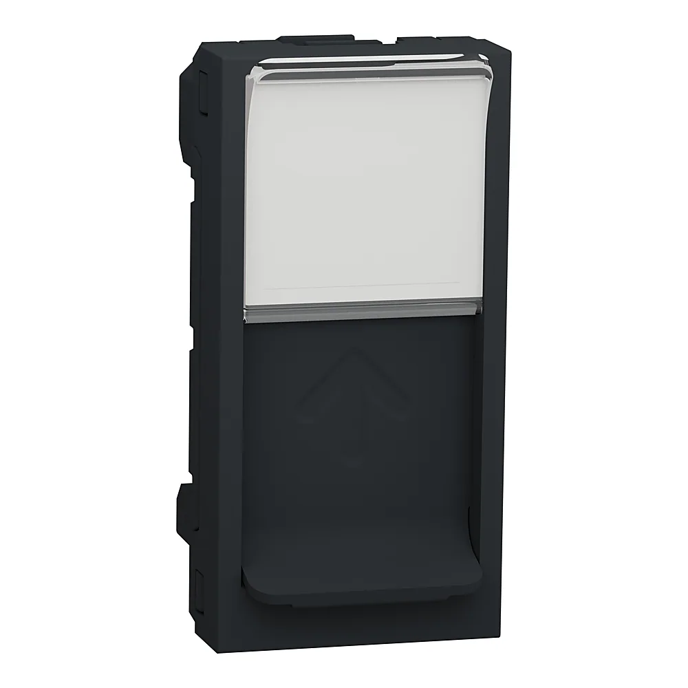 Накладка 1 модуль антрацит Unica New RJ45 Schneider Electric NU941054