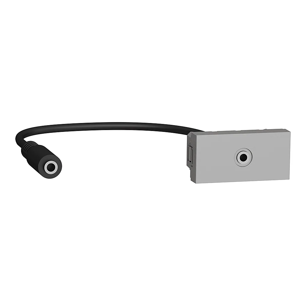 Розетка Minijack 1 модуль алюміній Unica New Schneider Electric NU343330