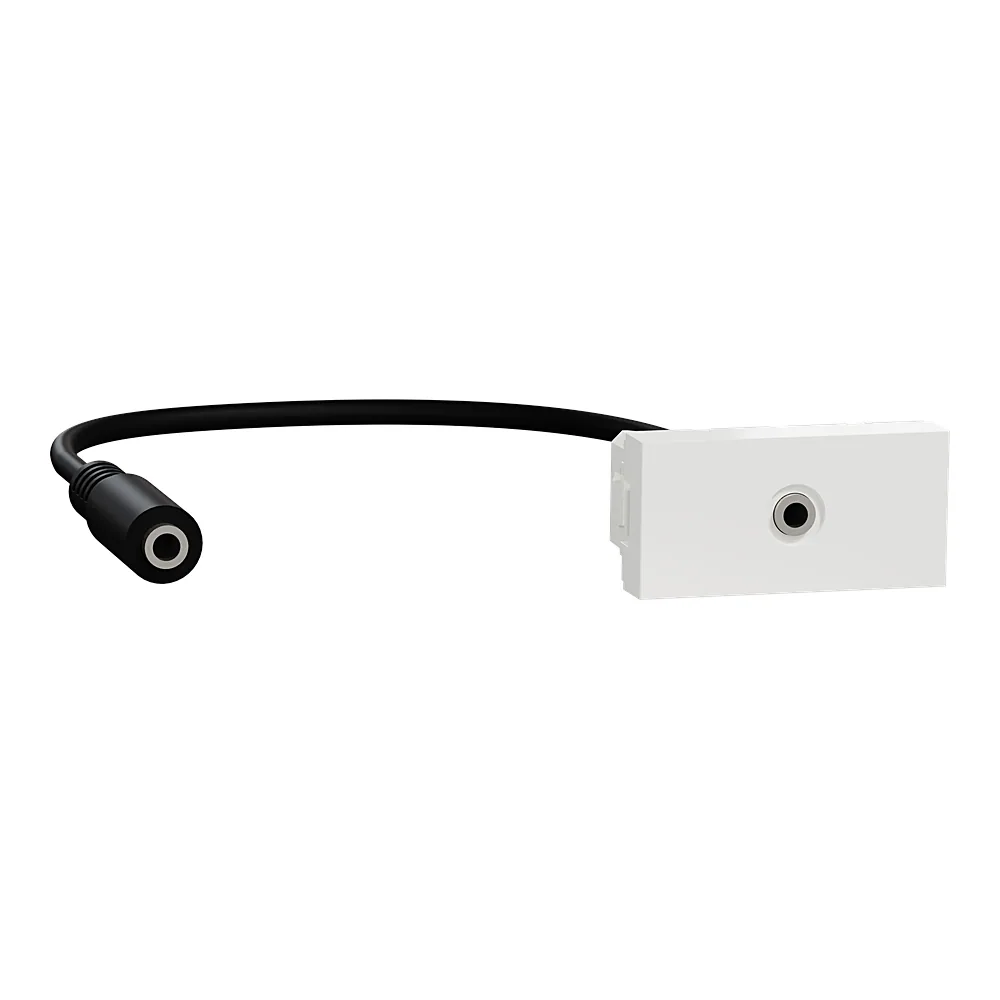 Розетка Minijack 1 модуль біла Unica New Schneider Electric NU343318
