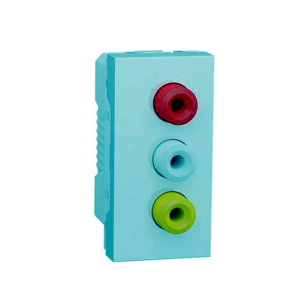 Розетка 3 RCA, 1 мод білий, Unica New, NU343118, Schneider Electric
