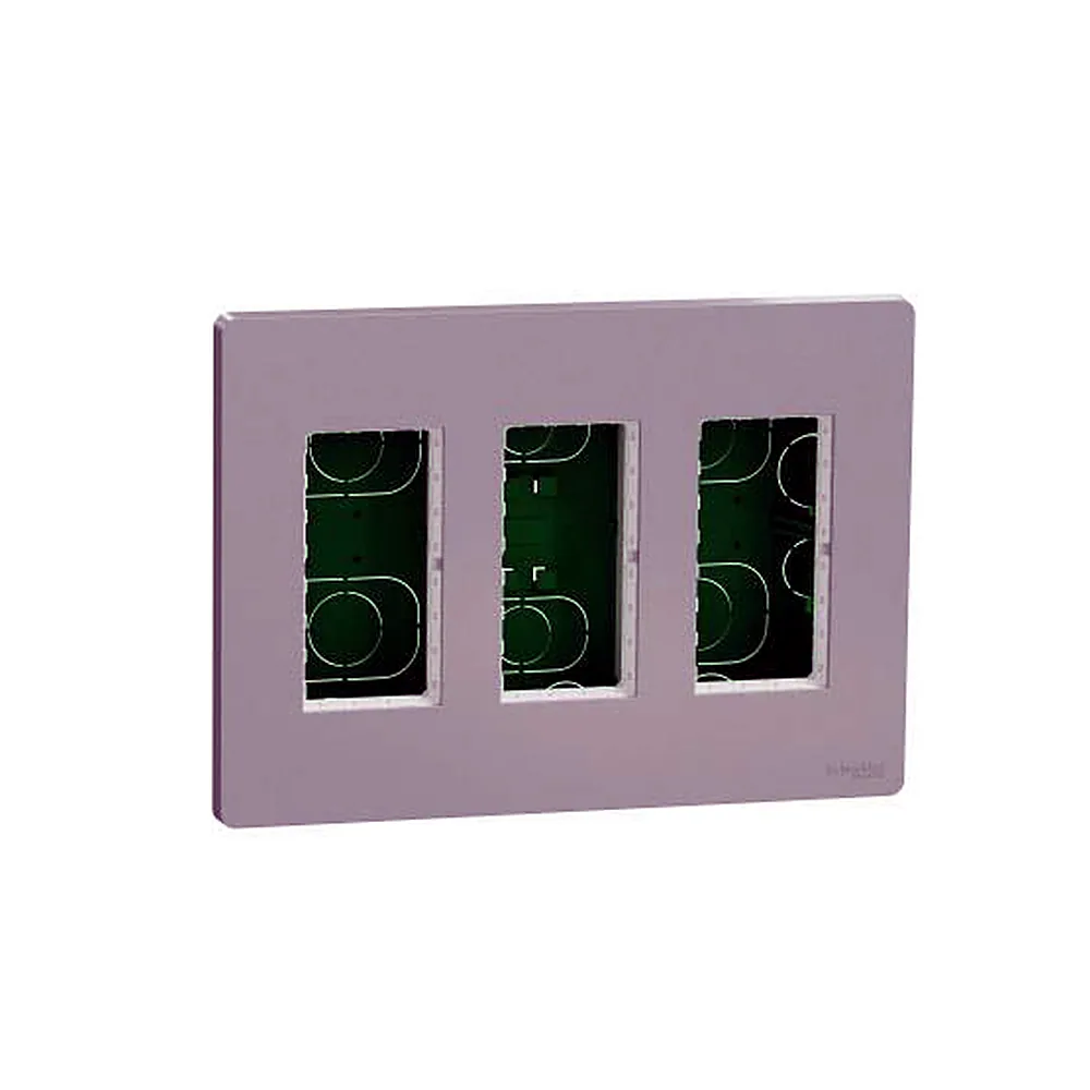 Блок unica system+ прих.вст. 3х2 алюміній, Unica New, NU173430, Schneider Electric