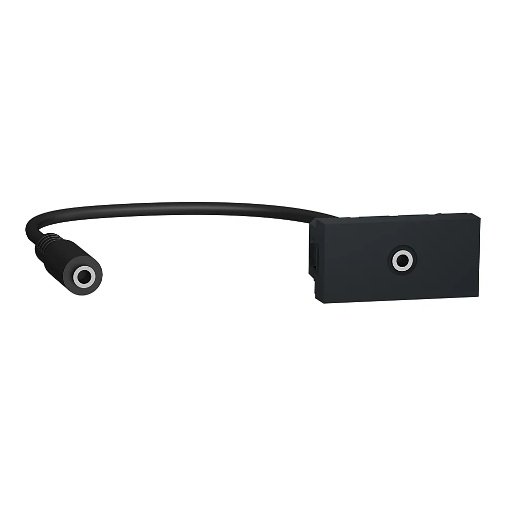 Розетка Minijack 1 модуль антрацит Unica New Schneider Electric NU343354