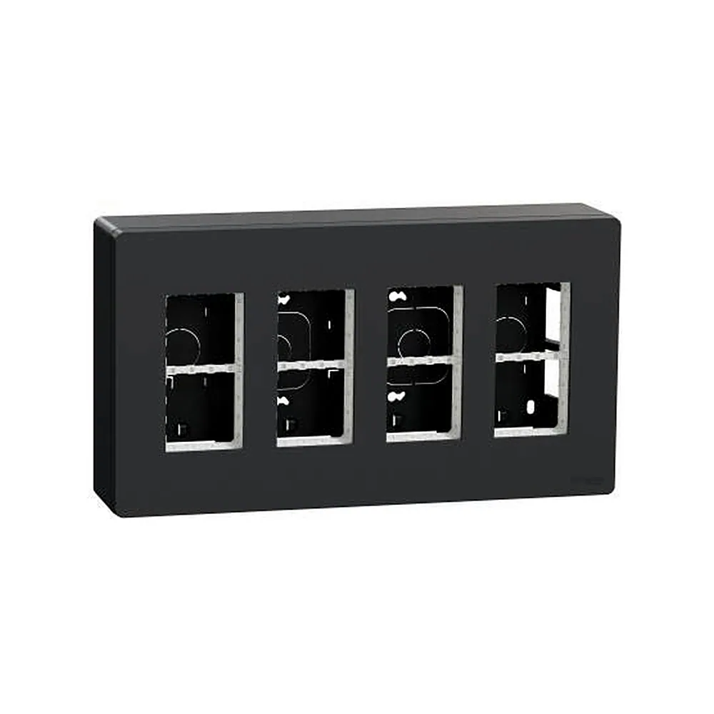 Блок unica system+ відкр.вст. 4х2 антрац, Unica New, NU124454, Schneider Electric