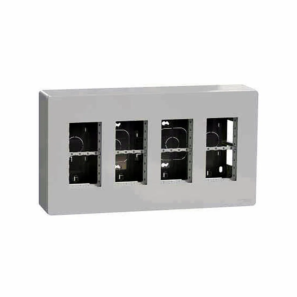 Блок unica system+ відкр.вст. 4х2 білий, Unica New, NU124418, Schneider Electric