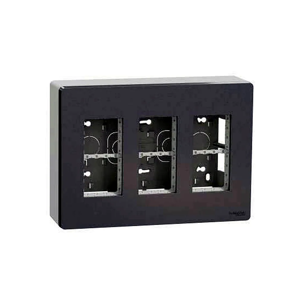 Блок unica system+ відкр.вст. 3х2 алюміній, Unica New, NU123430, Schneider Electric
