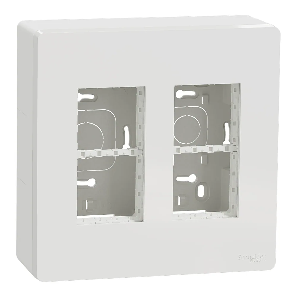 Блок Unica system+ відкритого встановлення 2х2 білий Unica New Schneider Electric NU122418