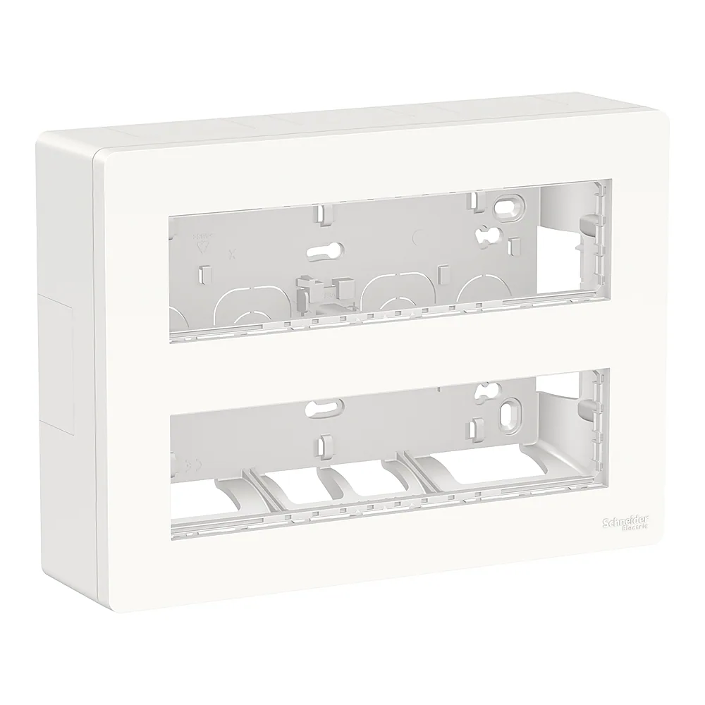 Блок Unica system+ відкритого встановлення 2х4 антибактеріальний Unica New Schneider Electric NU121820