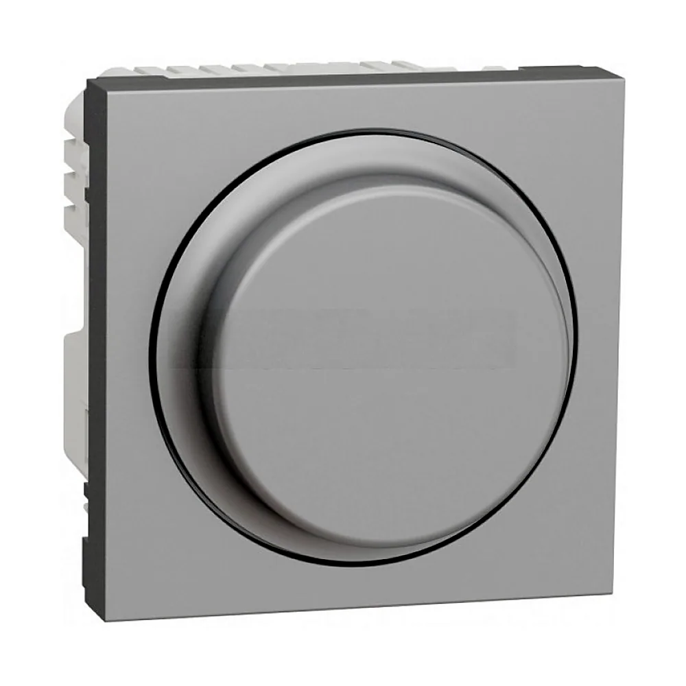 Унів. поворот. димер для LED ламп алюміній, Unica New, NU351430, Schneider Electric
