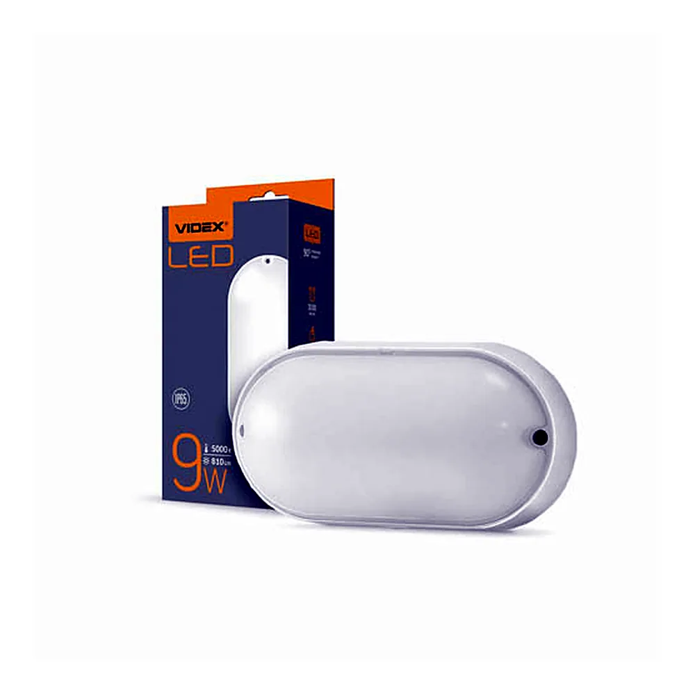 LED світильник IP65 овальний VIDEX 9W 5000K 220V білий (VL-BHO-095PW)