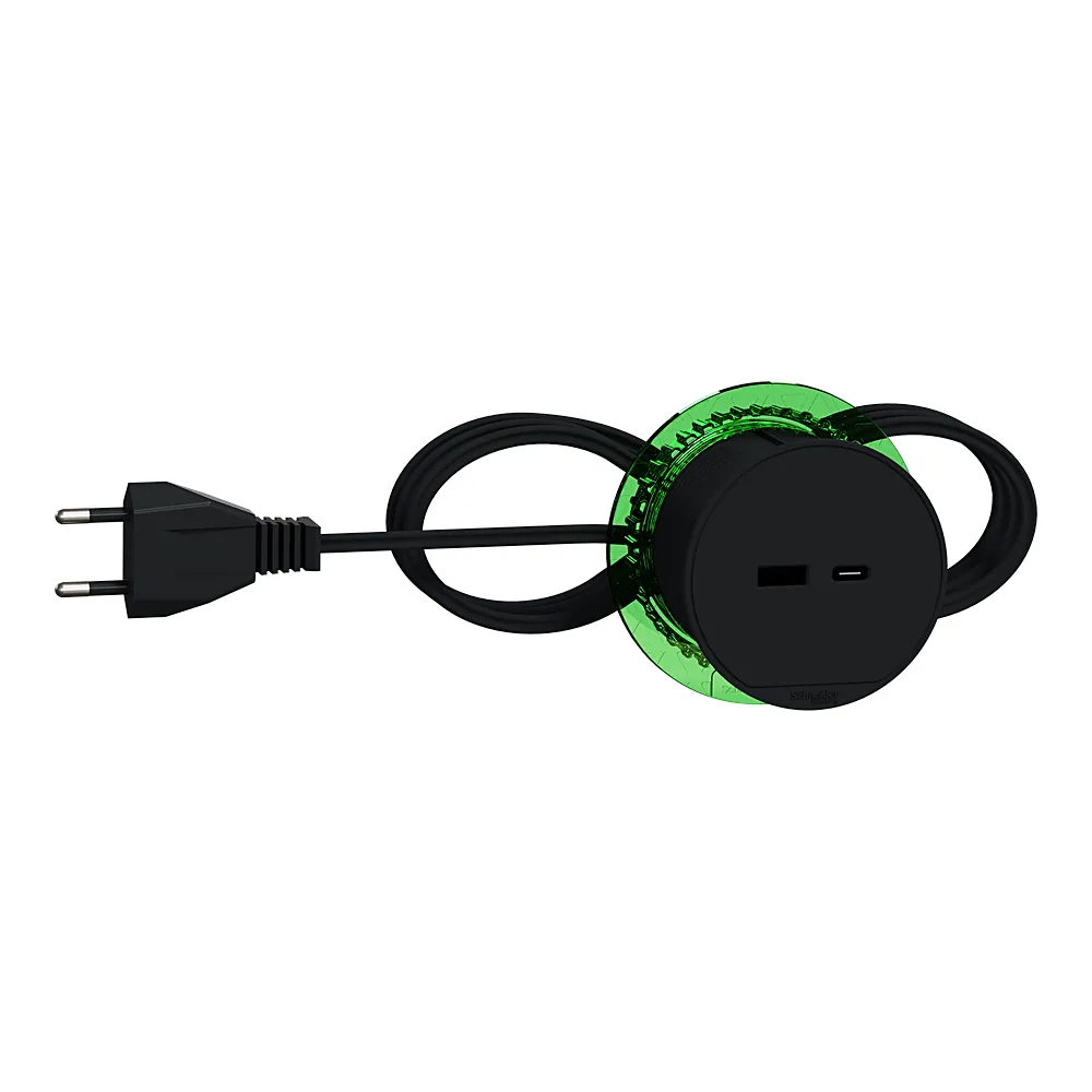 Блок розетковий USB тип A + тип C Unica System+ антрацит Schneider Electric INS44009