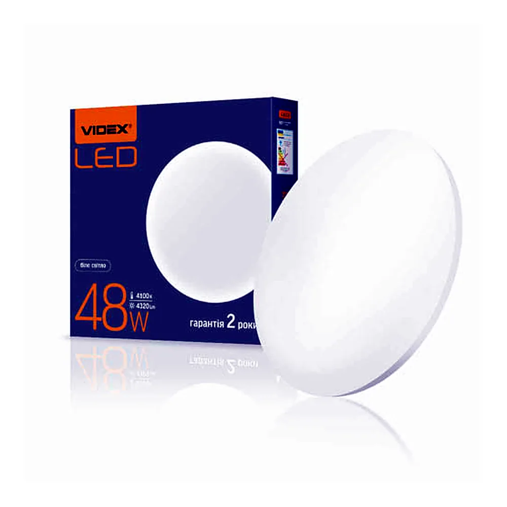 LED світильник настінно-стельовий Круглий VIDEX 48W 4100K 220V (VL-CLR-484M)