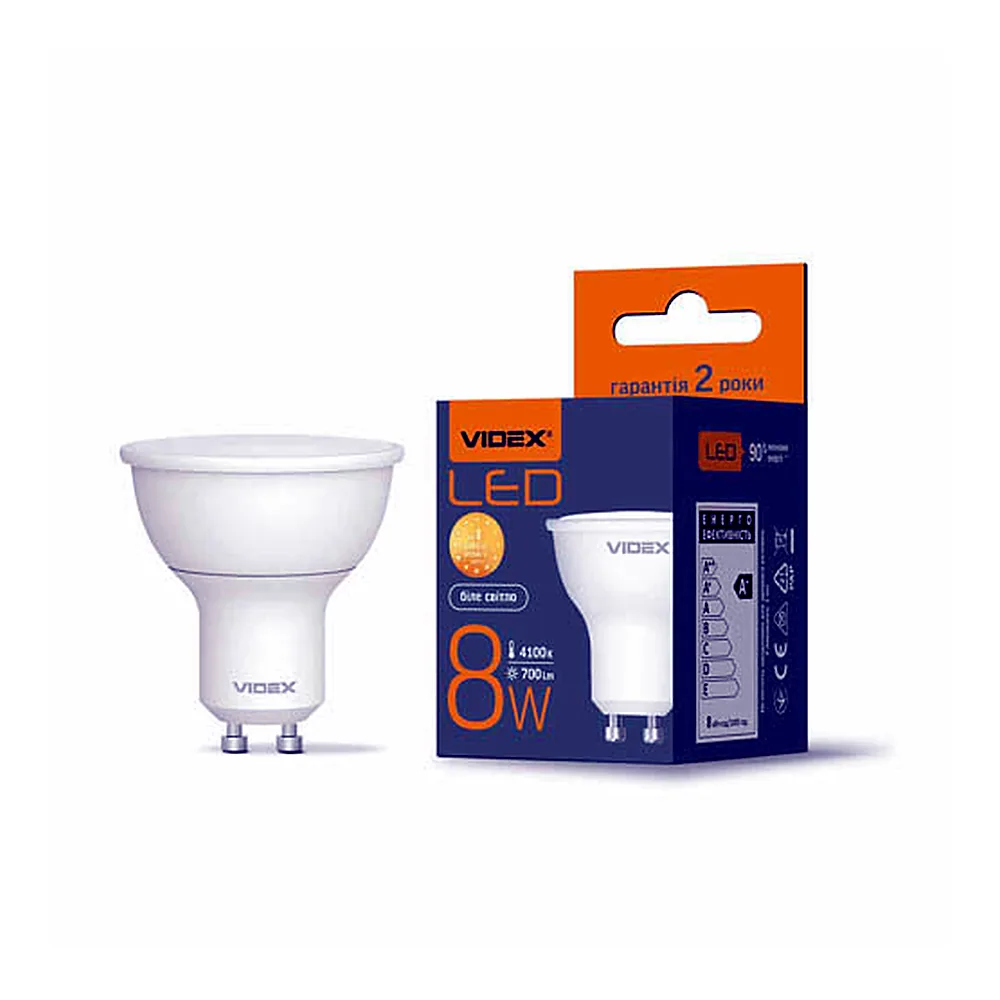 LED лампа VIDEX MR16e 8W GU10 4100K