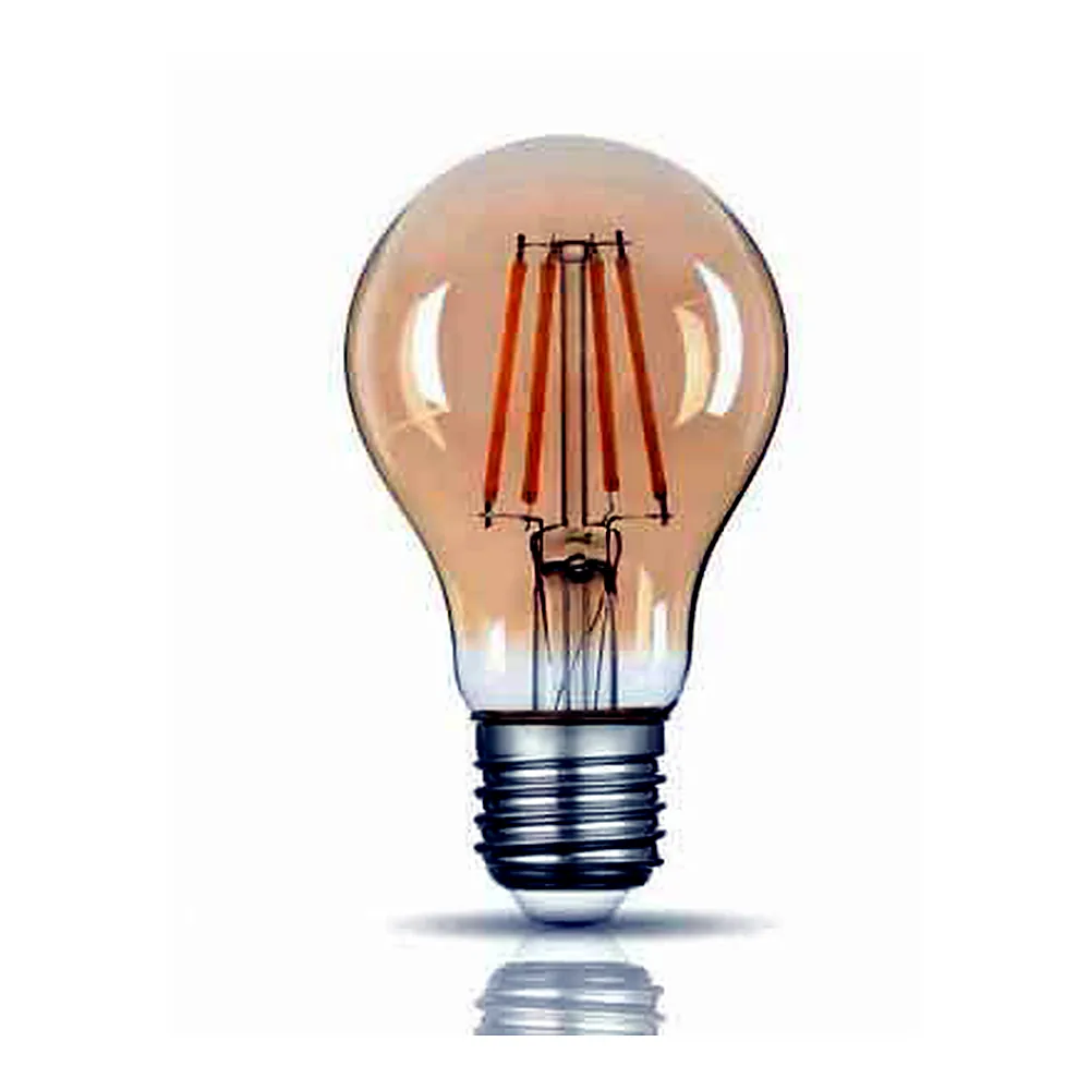 LED лампа TITANUM  Filament A60 7W E27 2200K бронза