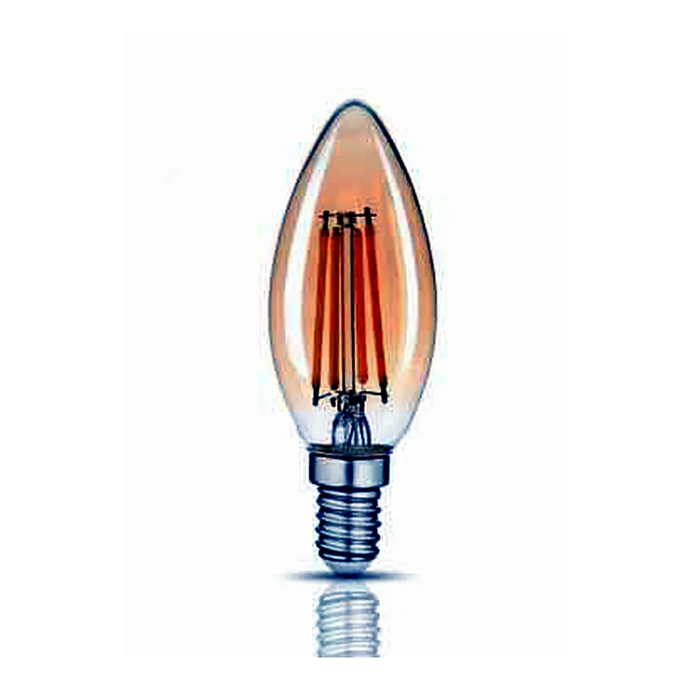 LED лампа TITANUM  Filament C37 4W E14 2200K бронза