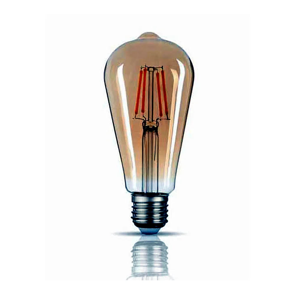 LED лампа TITANUM Filament ST64 6W E27 2200K бронза