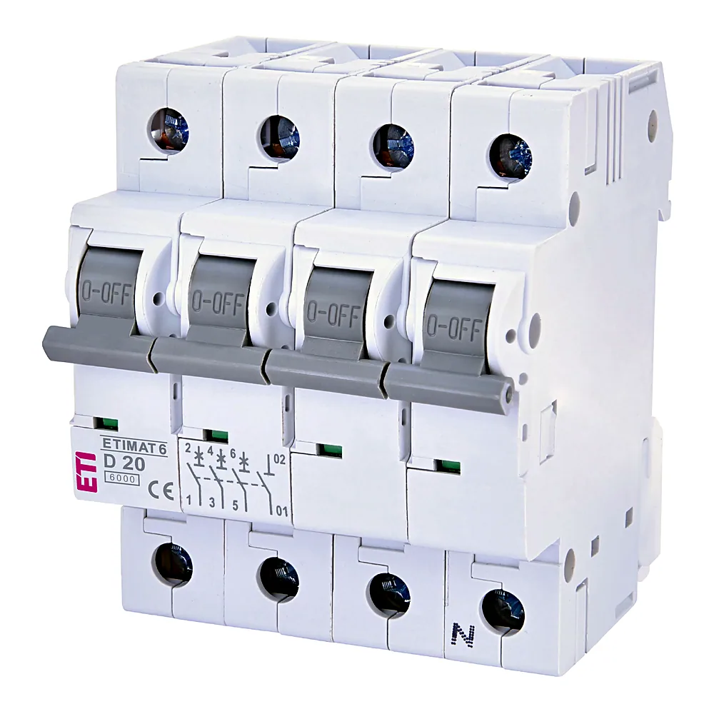 Авт. вимикач ETIMAT 6 3p+N D 20А (6 kA)