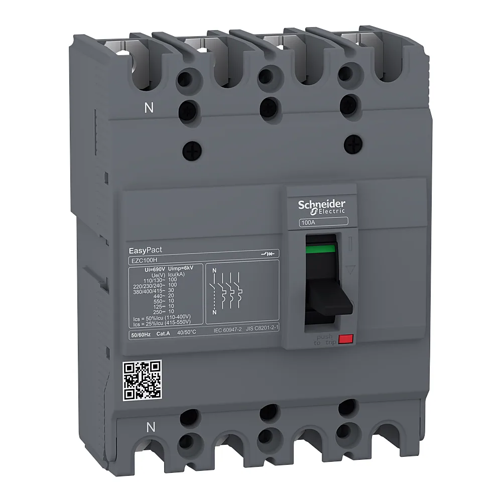 Автоматичний вимикач EasyPact EZC100H 4P 75 А 30 кА Schneider Electric EZC100H4075