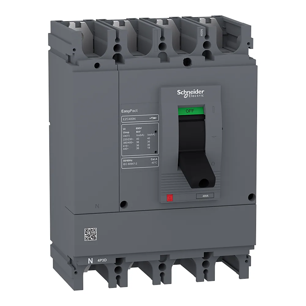 Автоматичний вимикач EasyPact EZC400N 4P3T 350 А 36 кА Schneider Electric EZC400N4350N