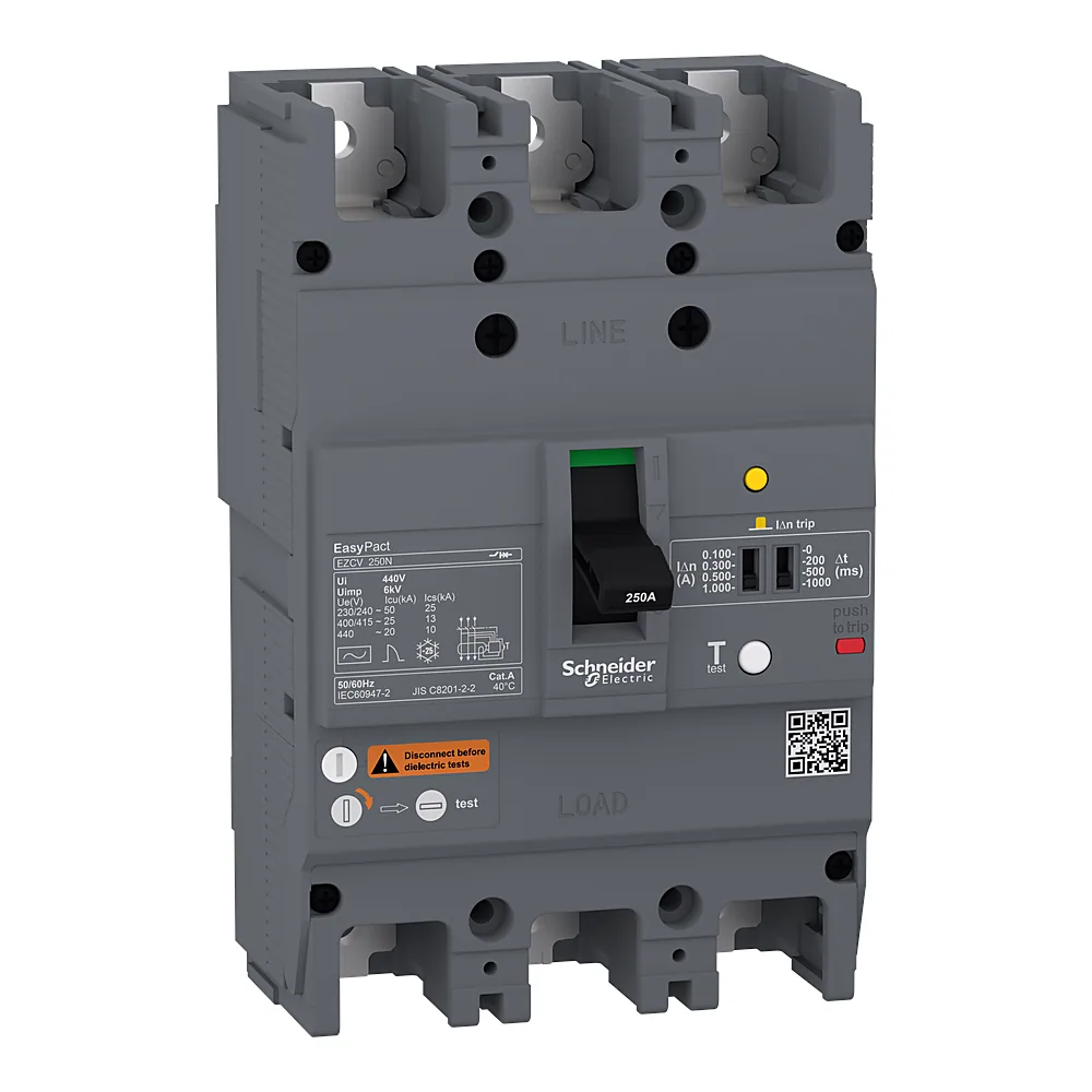Автоматичний вимикач EasyPact EZCV250N 3P3T 175 А 25 кА Schneider Electric EZCV250N3175
