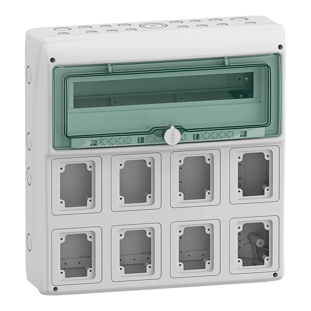 Модульний щит Mureva IP65 18 модулів+8 отворів Schneider Electric 13182