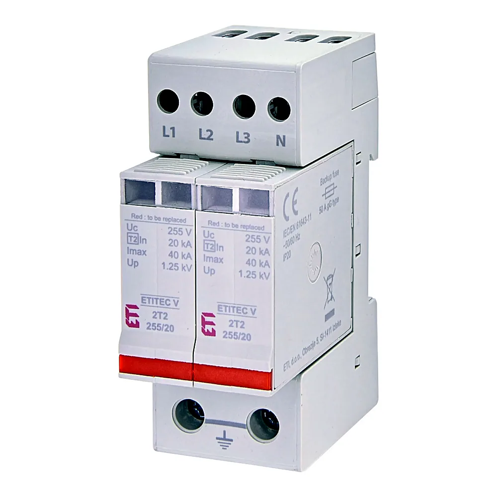 Обмежувач перенапруги ETITEC V 2T2 255/20 (4+0)