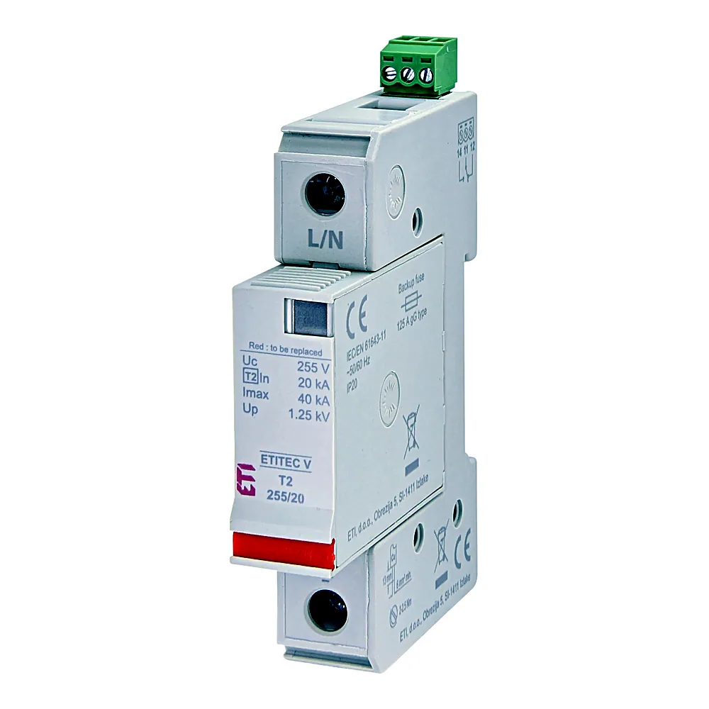 Обмежувач перенапруги ETITEC V T2 255/20 (1+0) RC