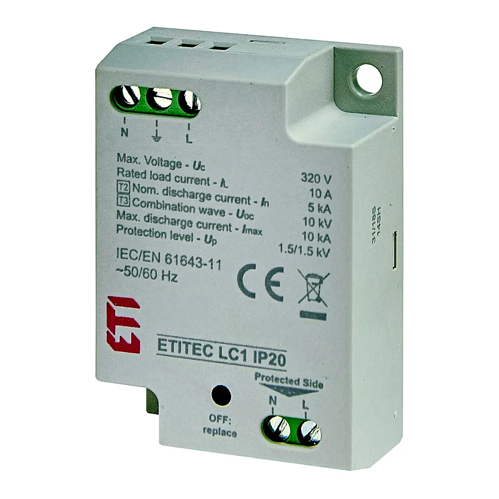 Обмежувач перенапруги ETITEC LC1 IP20
