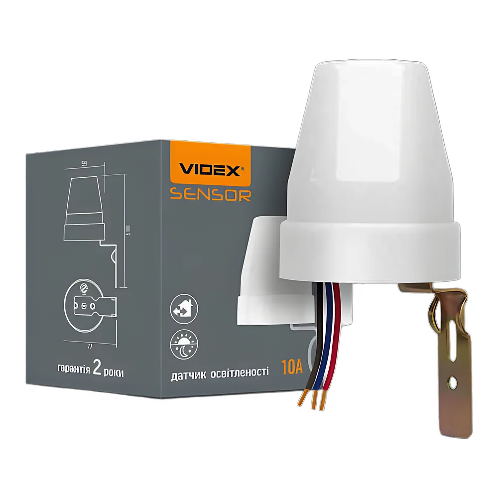 Фотореле 10 А 220 В фотометричний Videx VL-SN02